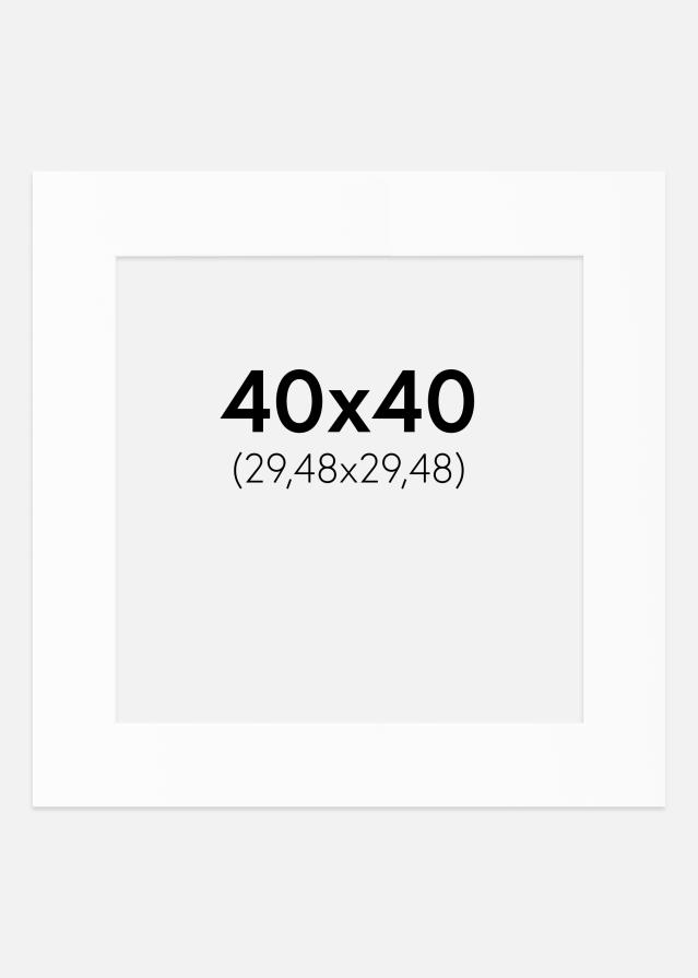 Artlink Passepartout Weiß Standard (weißer Kern) 40x40 cm (29,48x29,48)