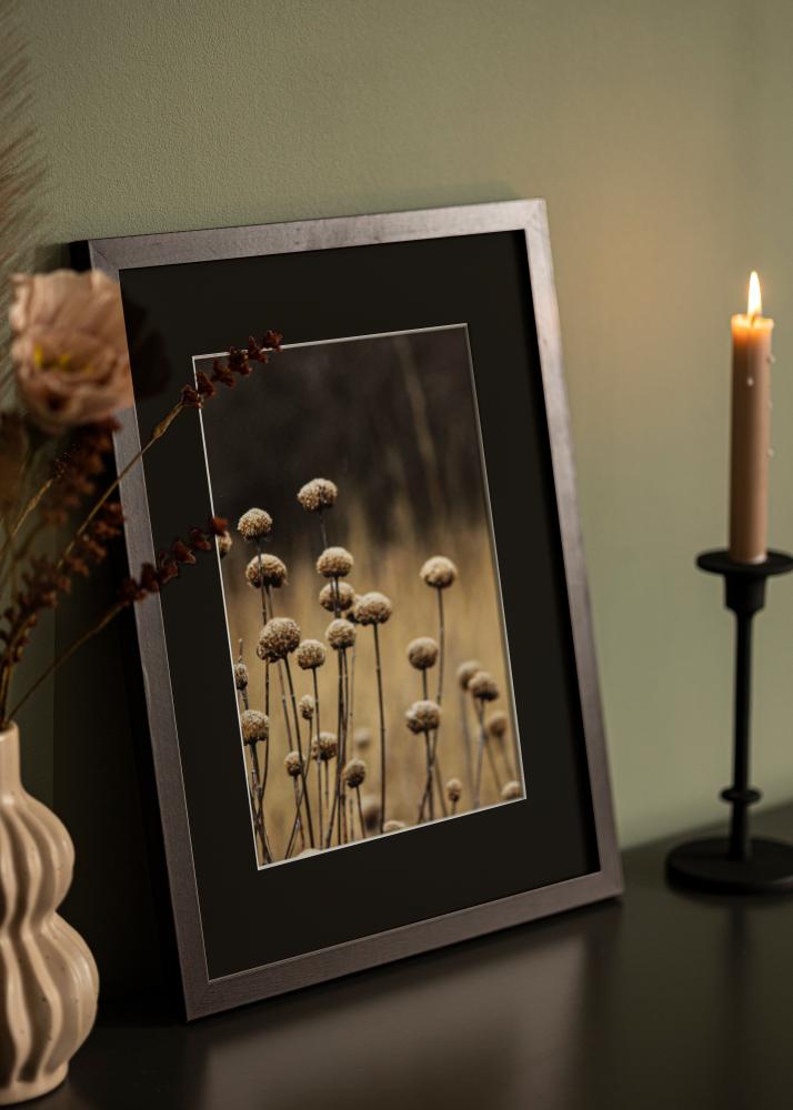 Ram med passepartou Rahmen Selection Walnuss 40x50 cm - Passepartout Schwarz 30x40 cm