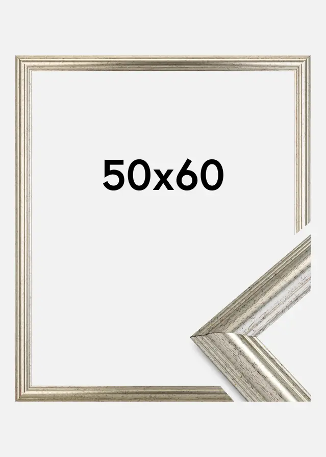 Galleri 1 Rahmen Västkusten Silber 50x60 cm
