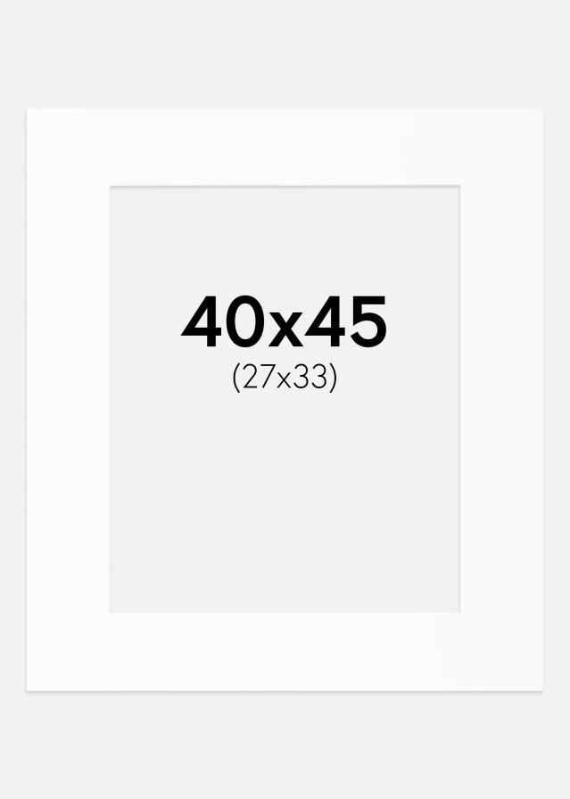 Artlink Passepartout Weiß Standard (weißer Kern) 40x45 cm (27x33)