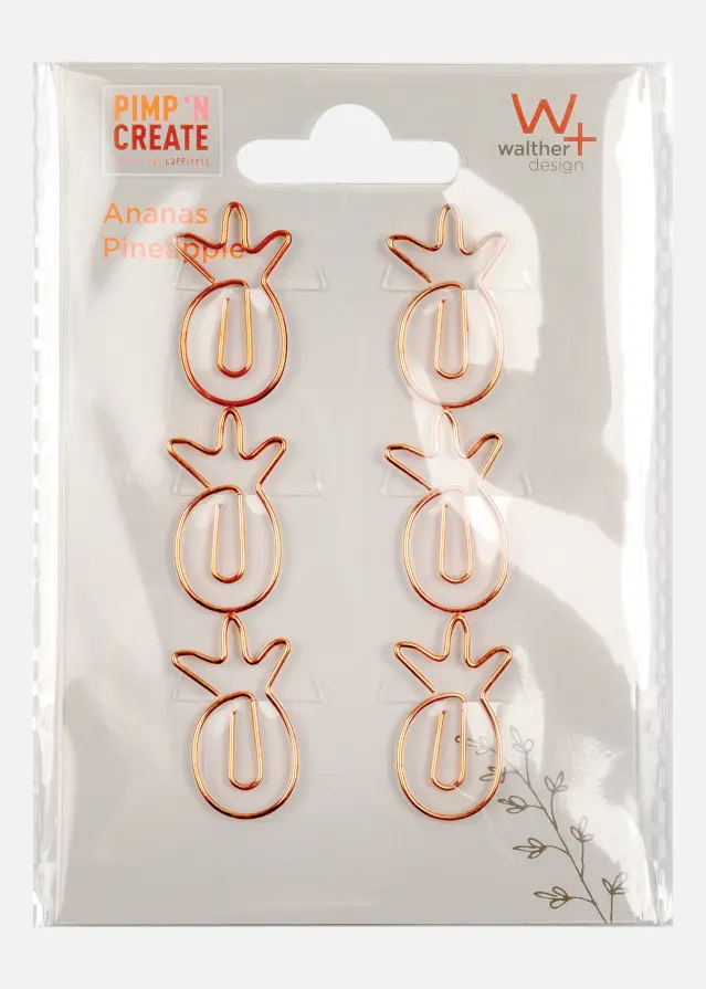  PAC Metall Paperclip Pineapple Kupfer