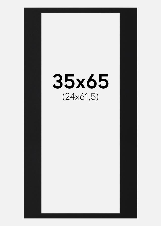 Artlink Passepartout Schwarz Standard (weißer Kern) 35x65 cm (24x61,5)
