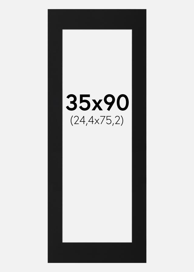 Artlink Passepartout Schwarz Standard (weißer Kern) 35x90 cm (24,4x75,2)