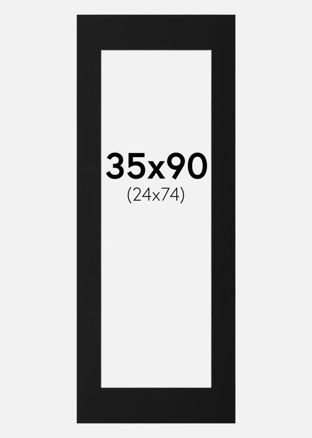 Artlink Passepartout Schwarz Standard (weißer Kern) 35x90 cm (24x74)