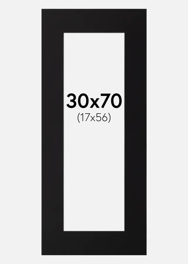 Artlink Passepartout Schwarz Standard (weißer Kern) 30x70 cm (17x56)