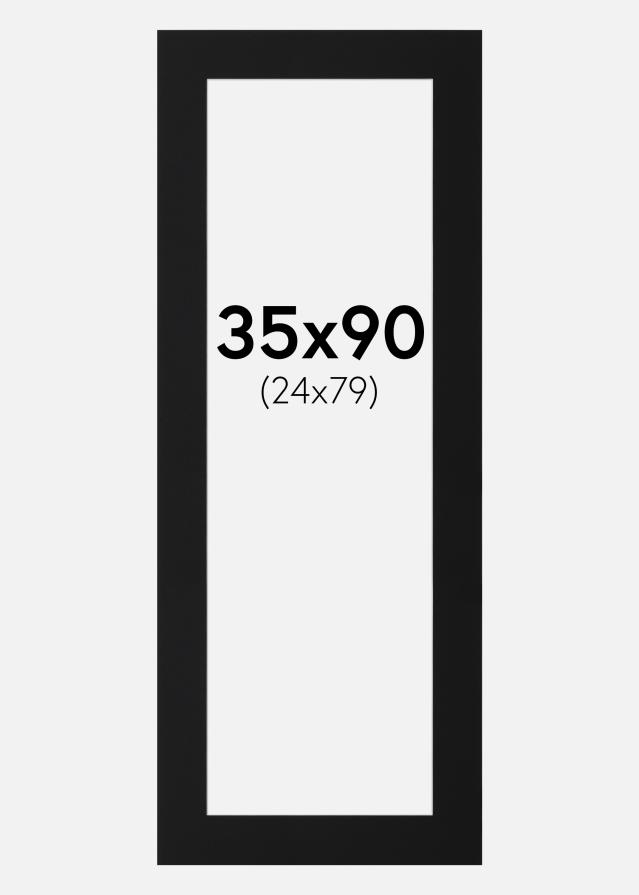 Artlink Passepartout Schwarz Standard (weißer Kern) 35x90 cm (24x79)