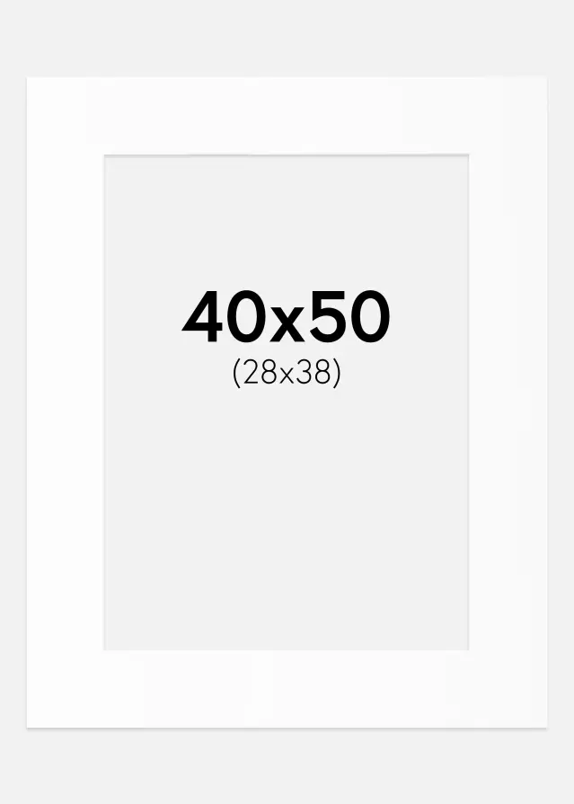 Artlink Passepartout Weiß Standard (weißer Kern) 40x50 cm (28x38)