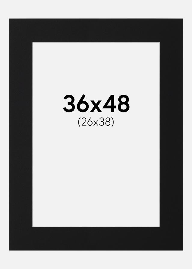 Artlink Passepartout Schwarz Standard (weißer Kern) 36x48 cm (26x38)