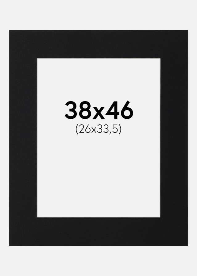 Artlink Passepartout Schwarz Standard (weißer Kern) 38x46 cm (26x33,5)