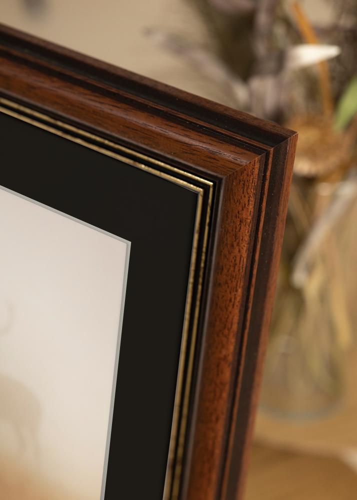Ram med passepartou Rahmen Old Retro 40x50 cm - Passepartout Schwarz 30x40 cm