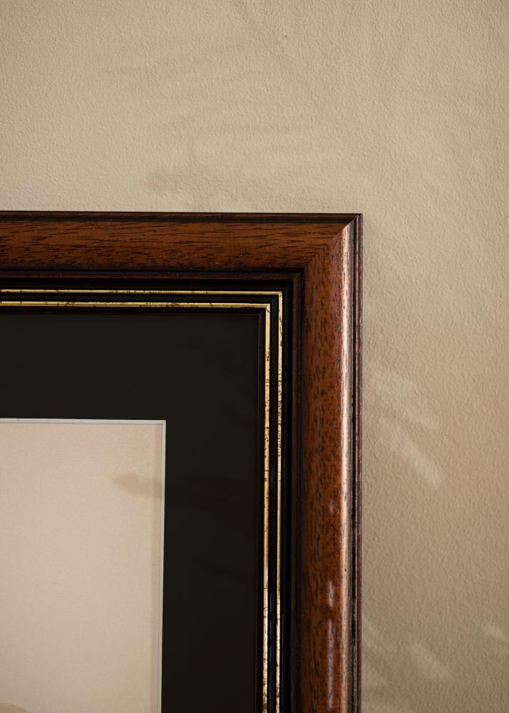 Ram med passepartou Rahmen Old Retro 40x50 cm - Passepartout Schwarz 30x40 cm