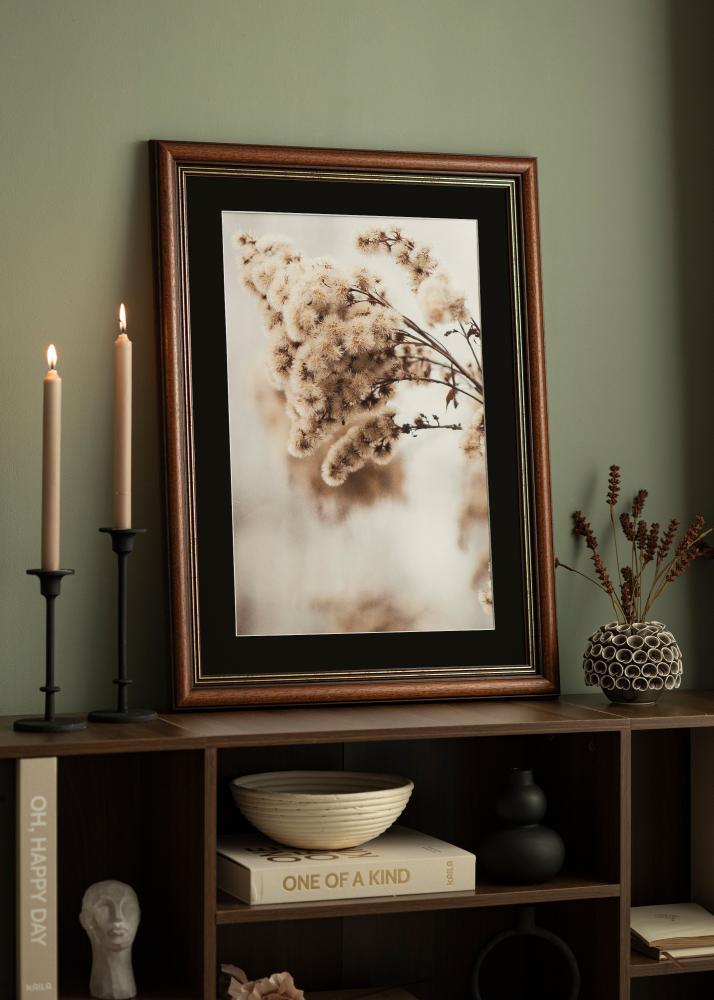 Ram med passepartou Rahmen Old Retro 40x50 cm - Passepartout Schwarz 30x40 cm