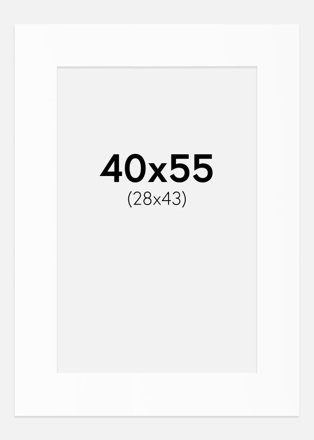 Artlink Passepartout Weiß Standard (weißer Kern) 40x55 cm (28x43)