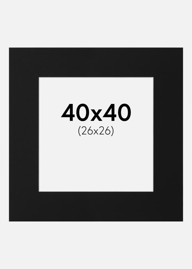 Artlink Passepartout Schwarz Standard (weißer Kern) 40x40 cm (26x26)