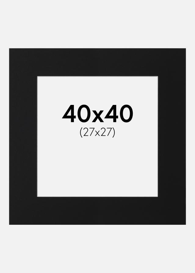Artlink Passepartout Schwarz Standard (weißer Kern) 40x40 cm (27x27)