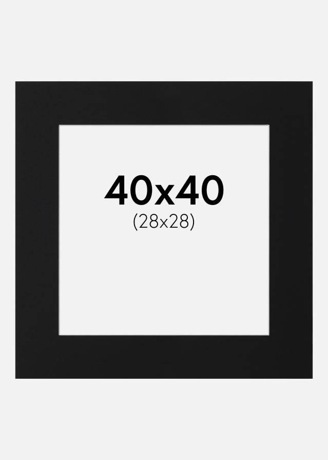 Artlink Passepartout Schwarz Standard (weißer Kern) 40x40 cm (28x28)