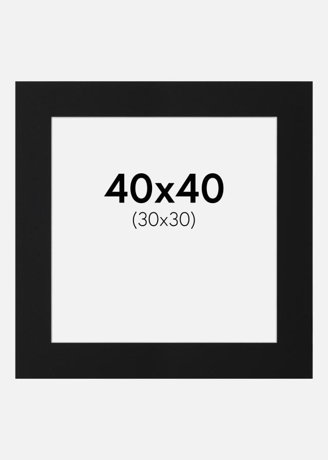 Artlink Passepartout Schwarz Standard (weißer Kern) 40x40 cm (30x30)