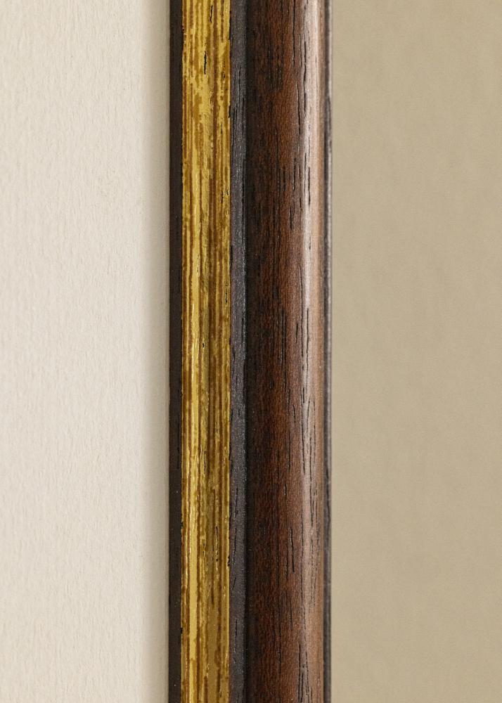 Ram med passepartou Rahmen Siljan Braun 45x45 cm - Passepartout Weiß 34x34 cm