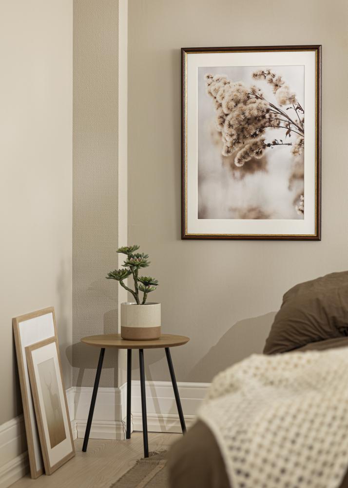 Ram med passepartou Rahmen Siljan Braun 45x45 cm - Passepartout Weiß 34x34 cm