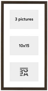 Galleri 1 Edsbyn Collage-Rahmen XIII Walnuss - 3 Bilder (10x15 cm)