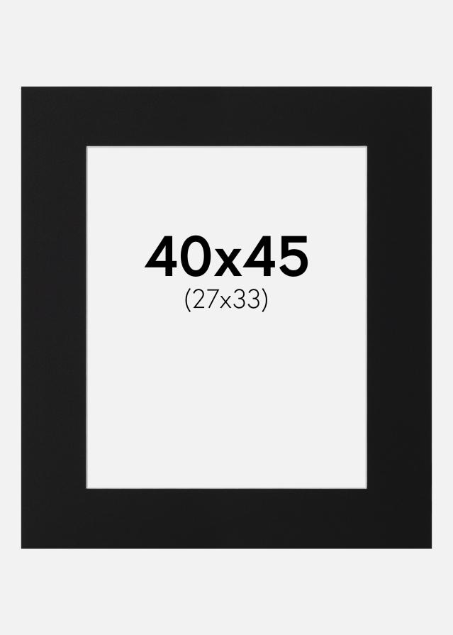 Artlink Passepartout Schwarz Standard (weißer Kern) 40x45 cm (27x33)