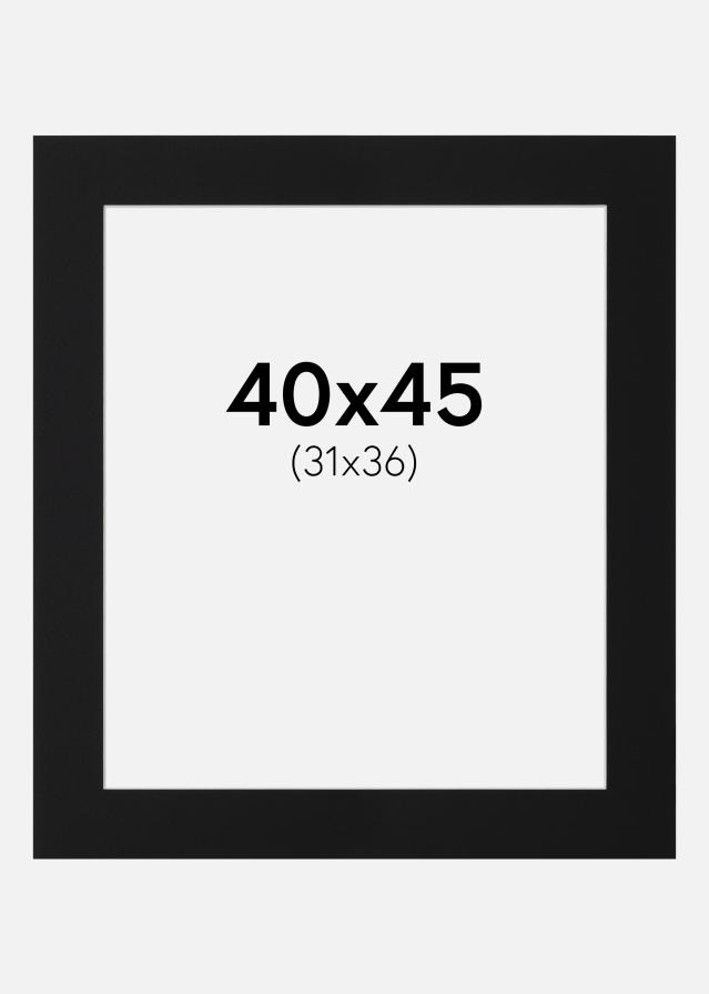 Artlink Passepartout Schwarz Standard (weißer Kern) 40x45 cm (31x36)