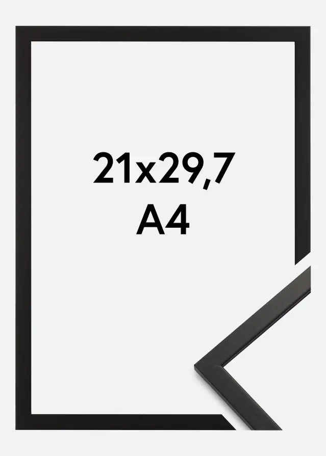 Galleri 1 Rahmen Edsbyn Acrylglas Schwarz 21x29,7 cm (A4)