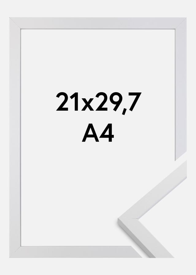 BGA Rahmen Trendy Acrylglas Weiß 21x29,7 cm (A4)