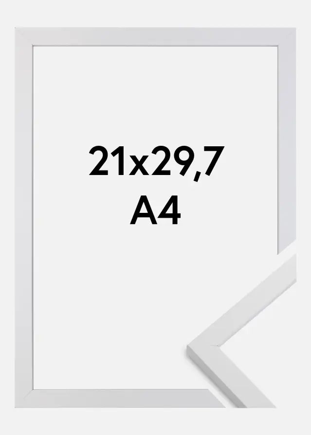 BGA Rahmen Trendy Acrylglas Weiß 21x29,7 cm (A4)