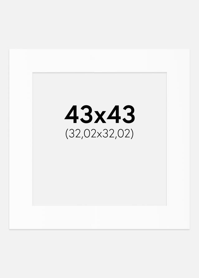 Artlink Passepartout Weiß Standard (weißer Kern) 43x43 cm (32,02x32,02)