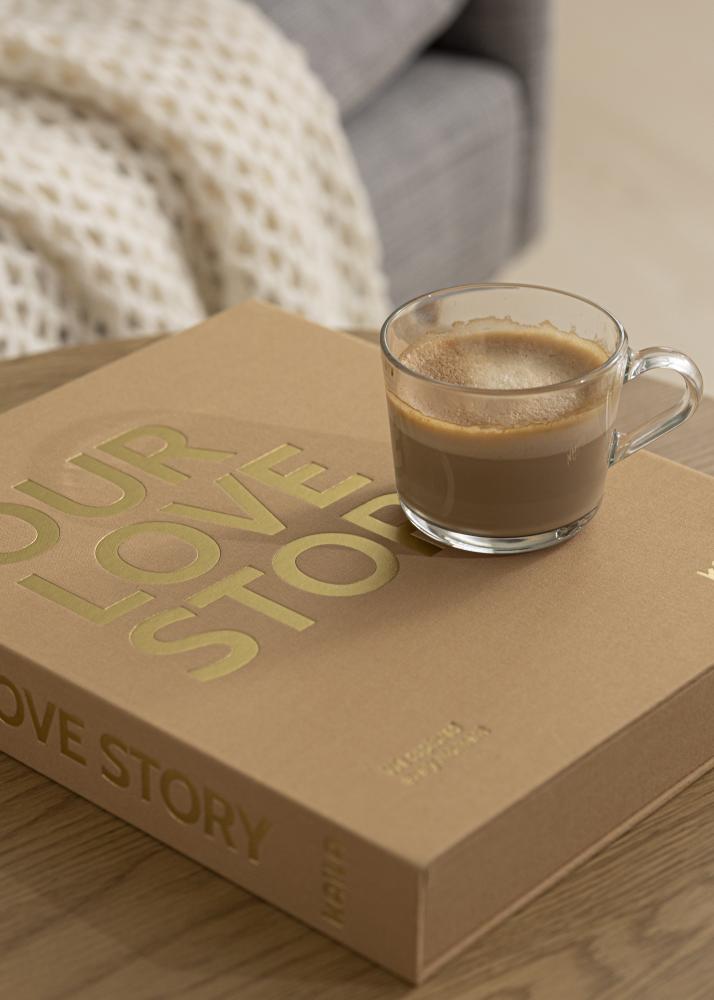 KAILA KAILA OUR LOVE STORY Manilla - Coffee Table Photo Album (60 Schwarze Seiten)