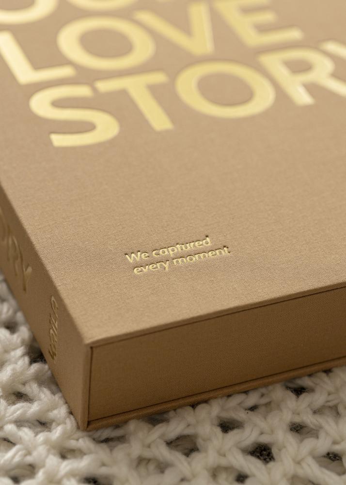 KAILA KAILA OUR LOVE STORY Manilla - Coffee Table Photo Album (60 Schwarze Seiten)