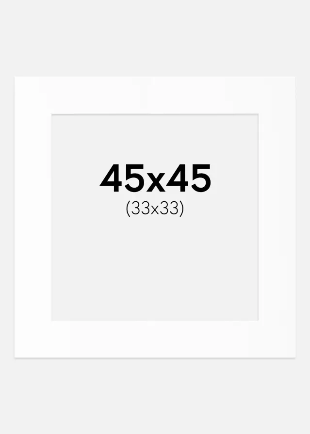 Artlink Passepartout Weiß Standard (weißer Kern) 45x45 cm (33x33)