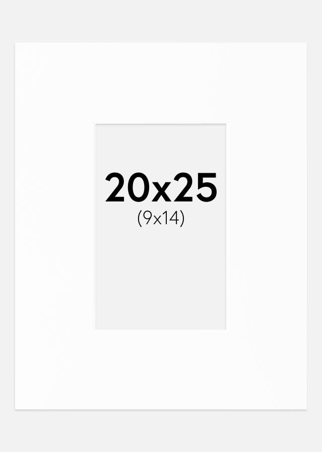 Artlink Passepartout XL Standard Weiß (weißer Kern) 20x25 cm (9x14)