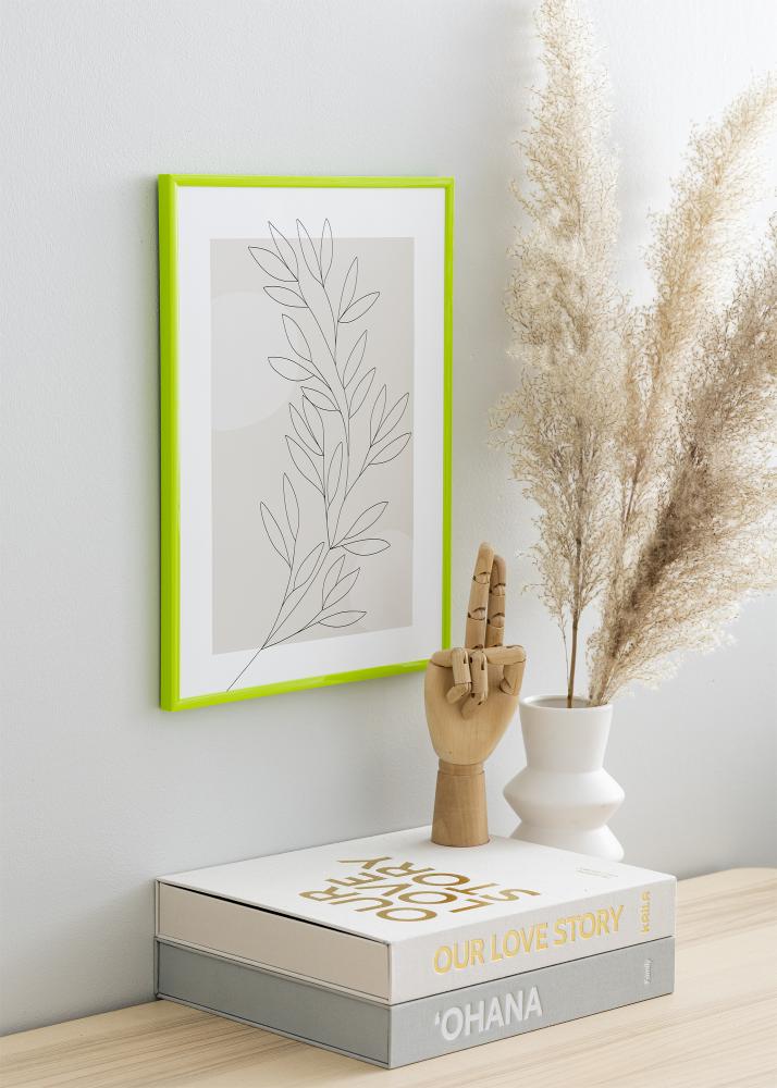 Ram med passepartou Rahmen New Lifestyle May Green 30x40 cm - Passepartout Schwarz 21x29,7 cm (A4)