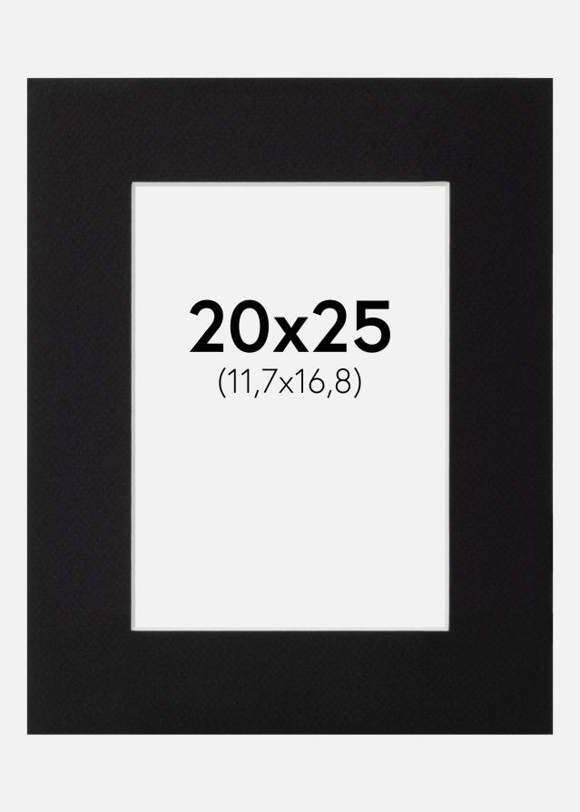 Artlink Passepartout Schwarz Standard (weißer Kern) 20x25 cm (11,7x16,8)