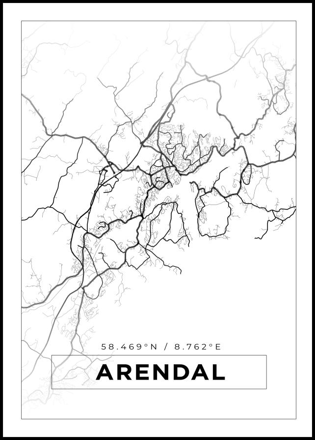 Bildverkstad Map - Arendal - White