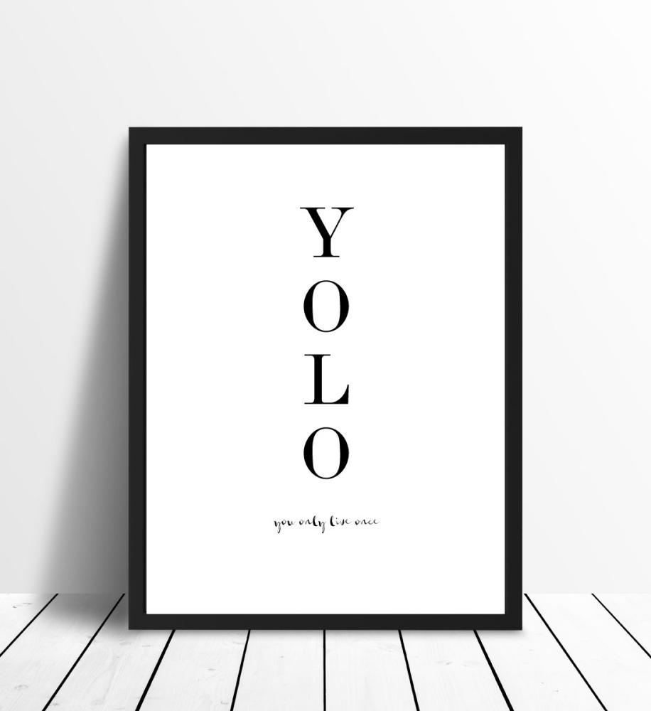 Bildverkstad YOLO - You only live once - Black