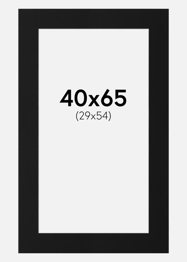 Artlink Passepartout Schwarz Standard (weißer Kern) 40x65 cm (29x54)