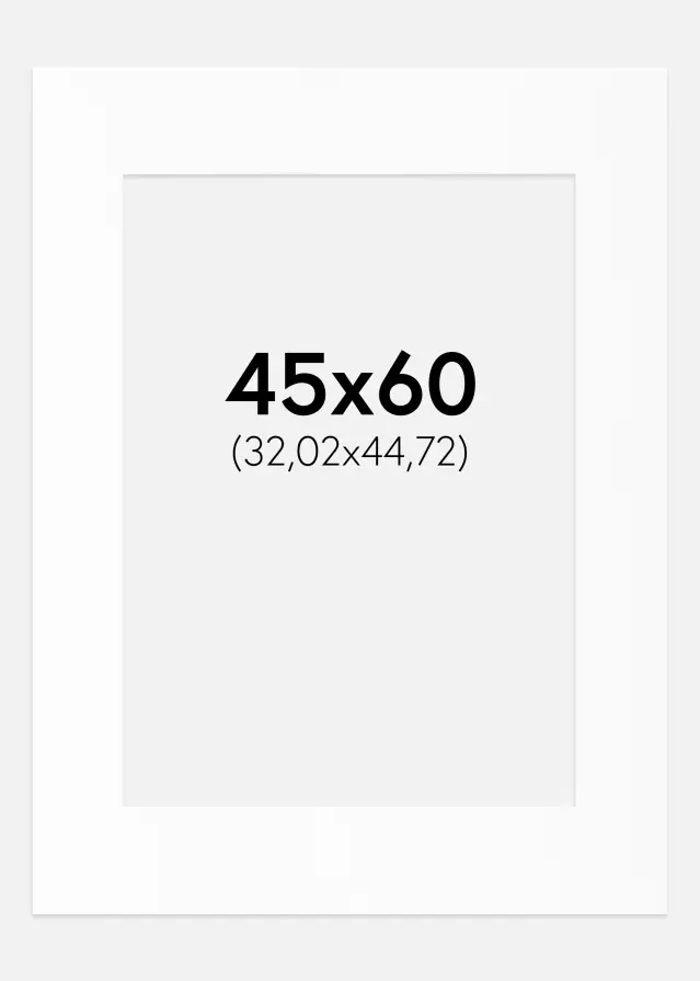 Artlink Passepartout Weiß Standard (weißer Kern) 45x60 cm (32,02x44,72)