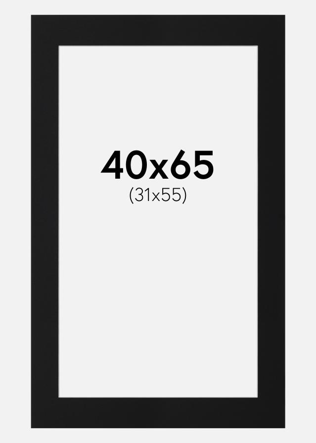 Artlink Passepartout Schwarz Standard (weißer Kern) 40x65 cm (31x55)