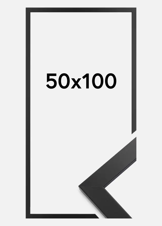 Galleri 1 Rahmen Black Wood 50x100 cm