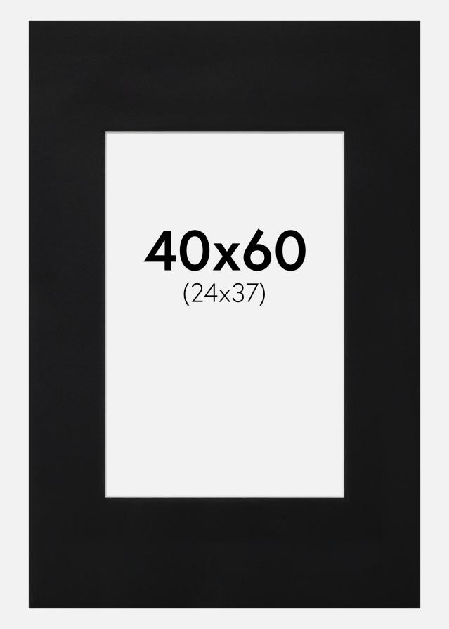 Artlink Passepartout Schwarz Standard (weißer Kern) 40x60 cm (24x37)