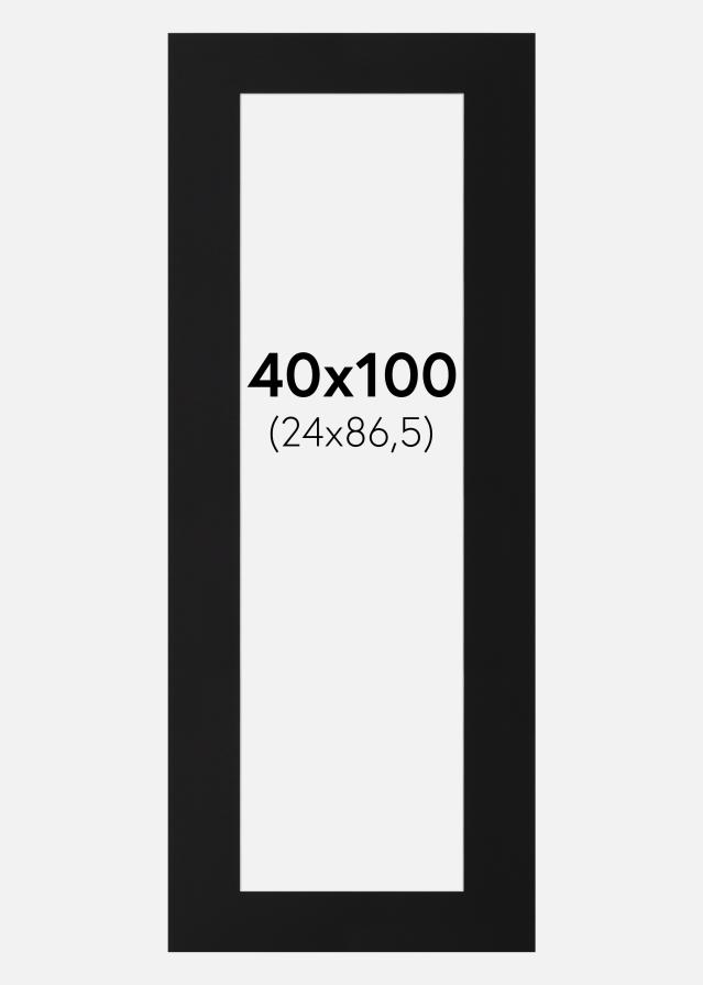 Artlink Passepartout Schwarz Standard (weißer Kern) 40x100 cm (24x86,5)