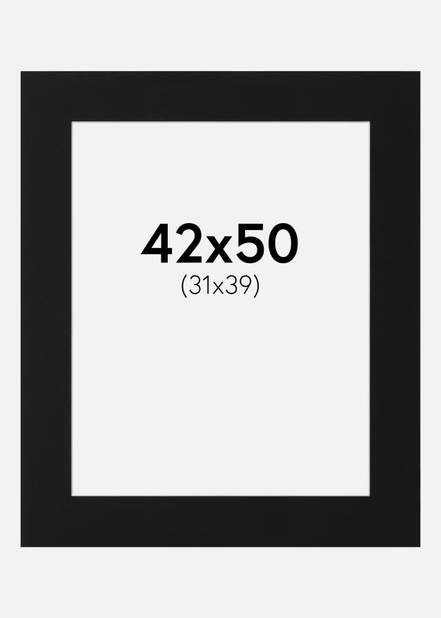 Artlink Passepartout Schwarz Standard (weißer Kern) 42x50 cm (31x39)