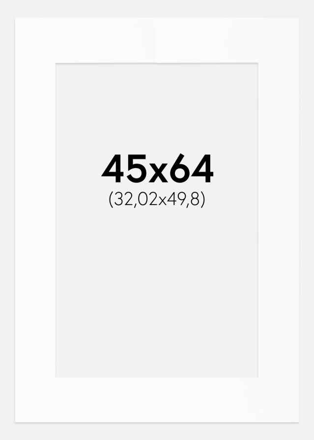 Artlink Passepartout Weiß Standard (weißer Kern) 45x64 cm (32,02x49,8)