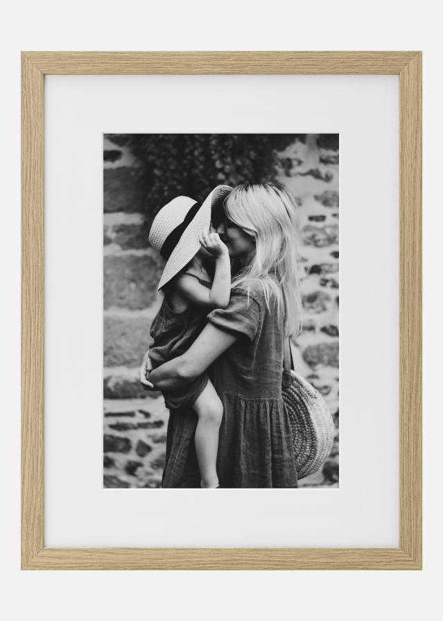 Egen tillverkning - Kundbild SET: Rahmen Eiche mit Passepartout + Fotoabzug - M (20x30 cm)