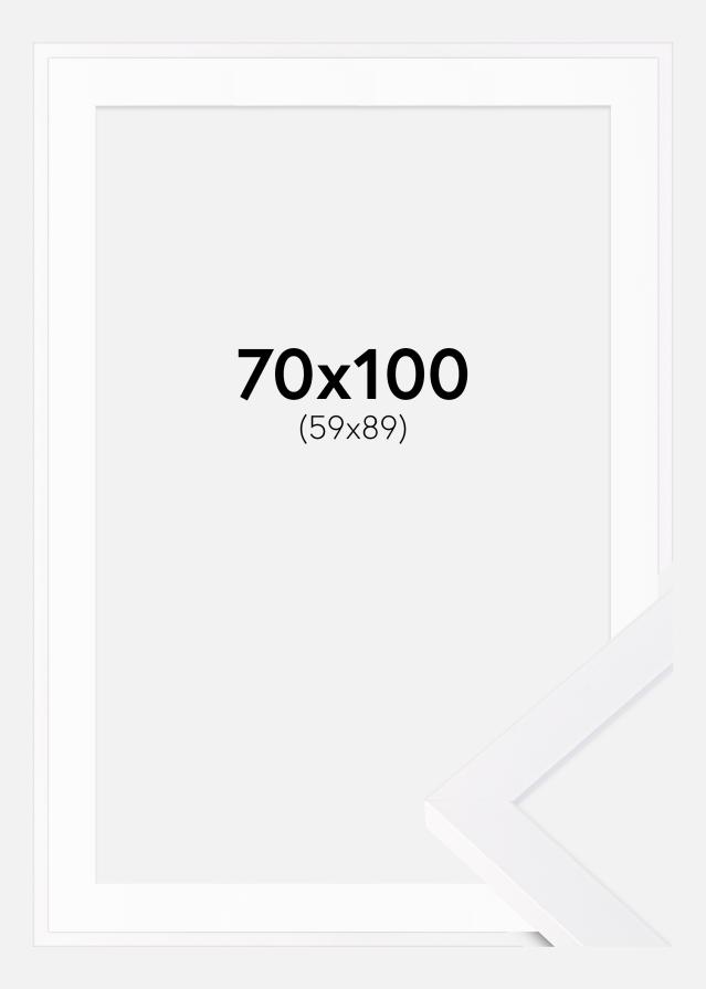 Ram med passepartou Rahmen Selection Weiß 70x100 cm - Passepartout Weiß 60x90 cm
