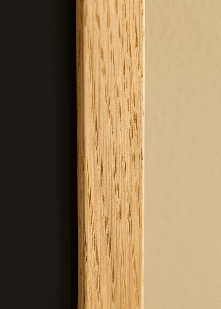 Ram med passepartou Rahmen Trendline Eiche 40x50 cm - Passepartout Schwarz 29,7x42 cm (A3)