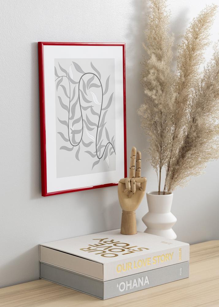 Ram med passepartou Rahmen New Lifestyle Medium Red 70x100 cm - Passepartout Schwarz 24x36 inches